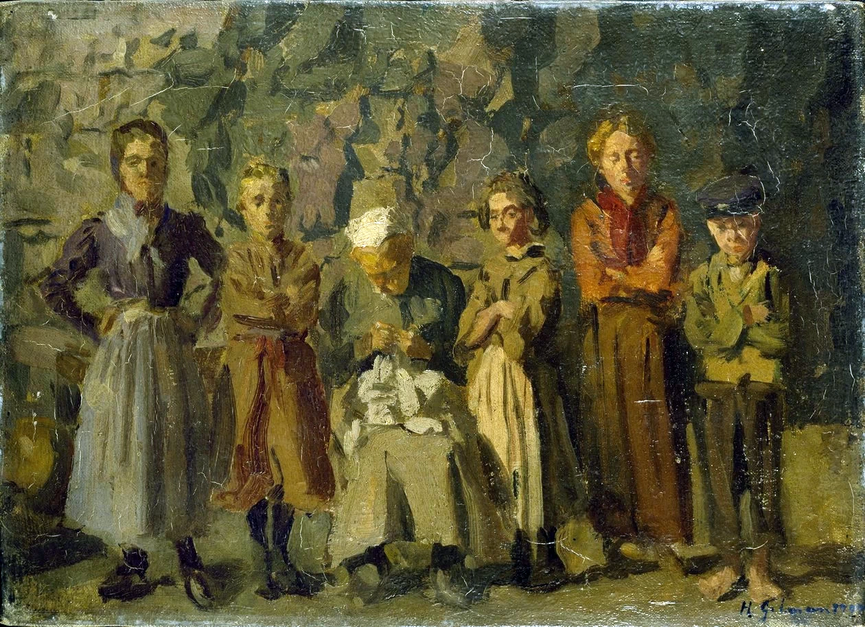 Harold Gilman - Abitanti delle caverne, Dieppe, 1907